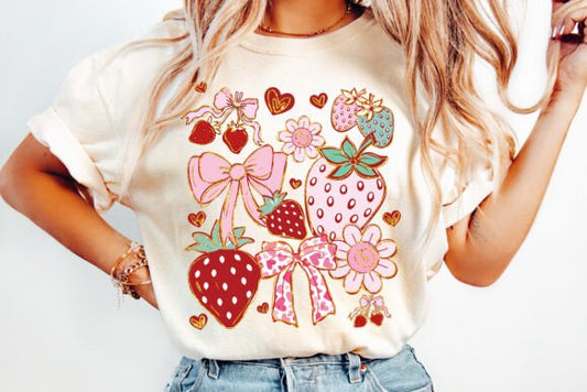 Boho Strawberry Coquette Collage 02397