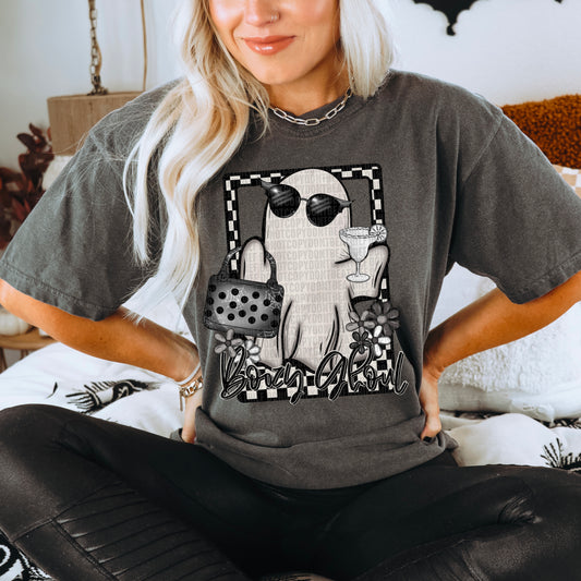 Boozy Ghoul Margarita Checkered Ghost With Bat Bogg Bag 04933