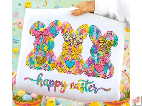 Faux Painted Bunnies 07677