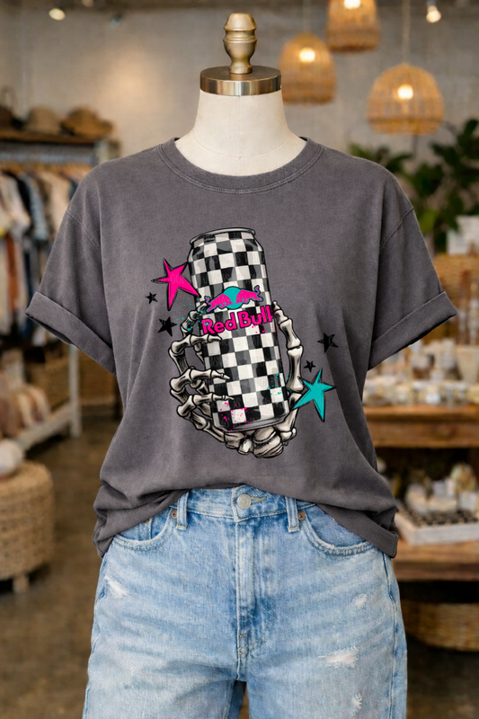 Checkered Red Bull Skellie Hand 08875