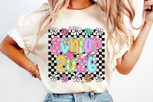 Floral Checkered Senior 2026 01839