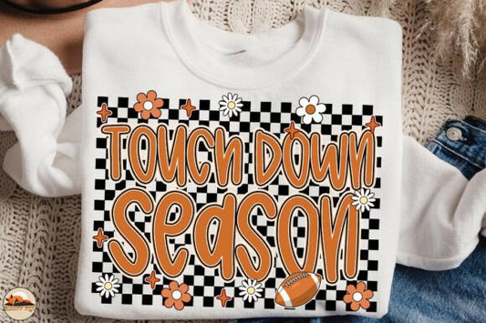 Football Touchdown Season Checkered 01112
