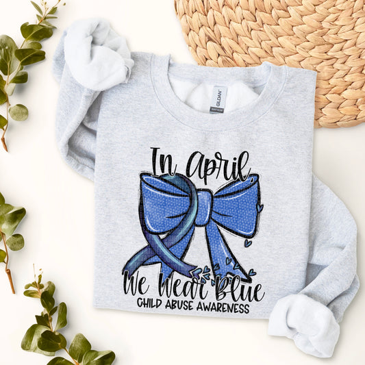 In April We Wear Blue Child Abuse Black 02730
