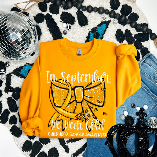 In September We Wear Gold Childhood Cancer White 02729
