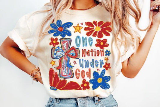 Patriotic Cross One Nation Under God 02074