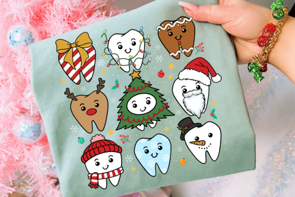 Dental Teeth Christmas Collage 07056