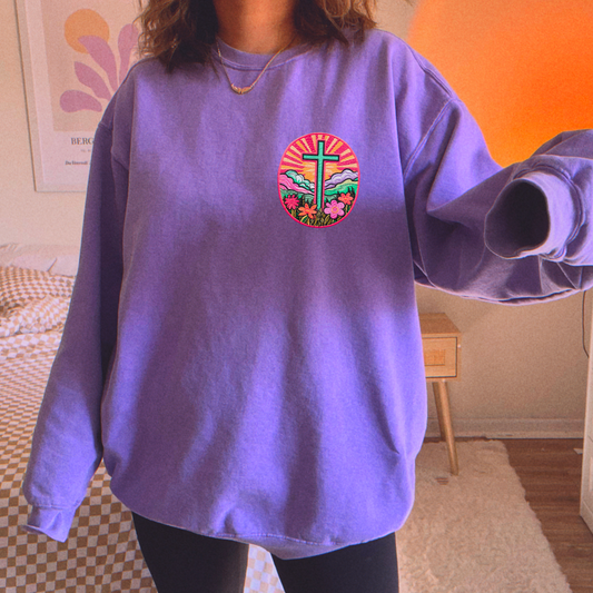 Faux Cross Embroidered Patch DTF Transfer 05319