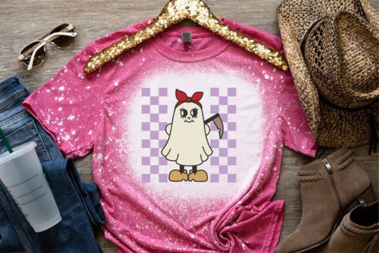 Checkered Innocent Ghost DTF Transfer 06185