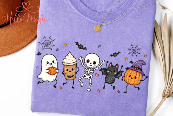 Cute Halloween Doodle Characters 09314