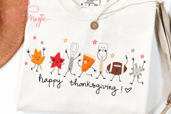 Cute Thanksgiving Doodle Characters 09315