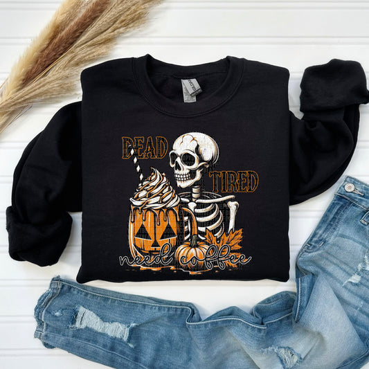 Dead Tired Need Coffee Pumpkin 04729