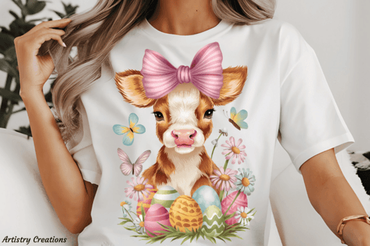 Cow & Easter Eggs 03313