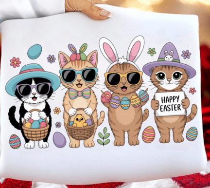 Happy Easter Cats 07712