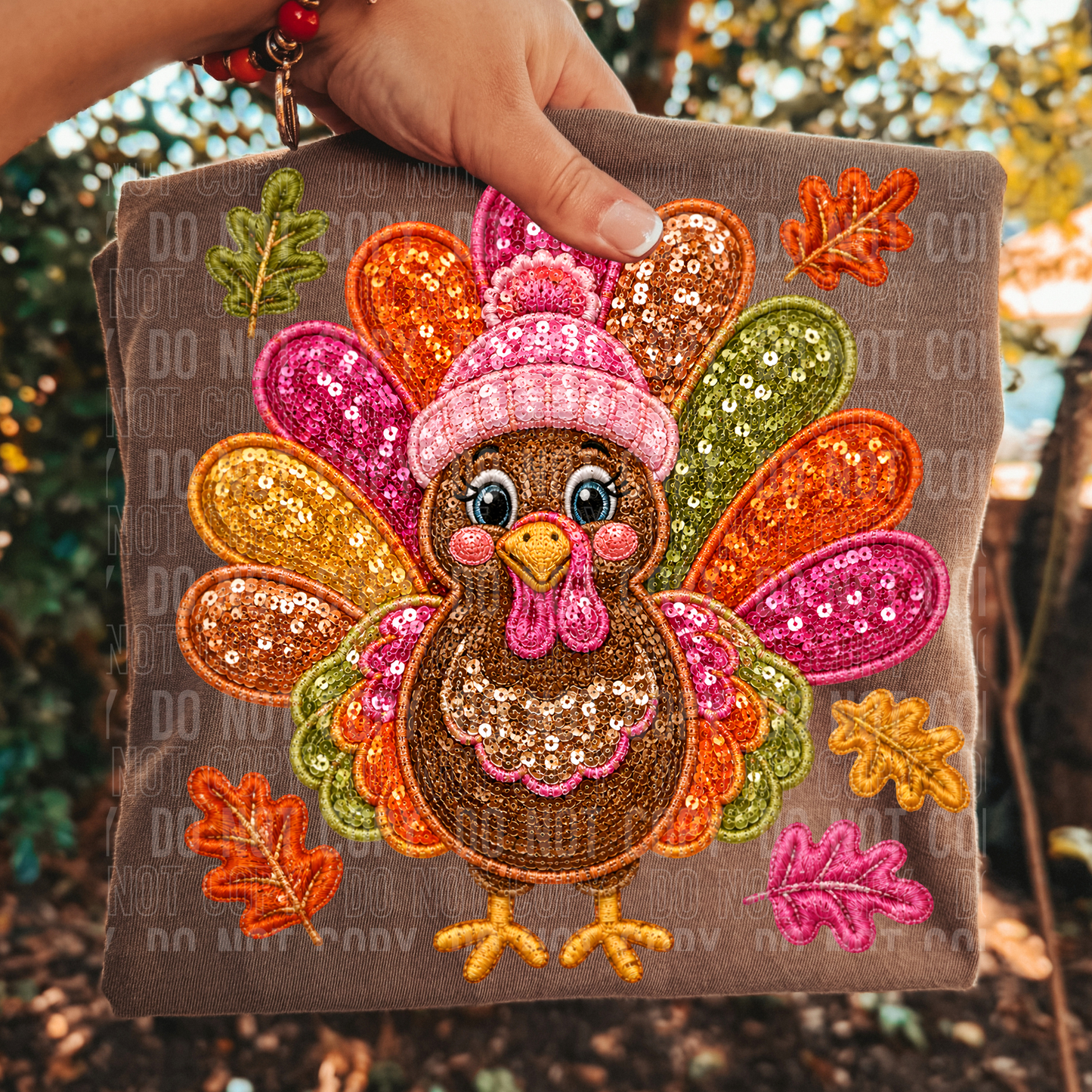 Fall Turkey Faux Sequin (Semi-Exclusive) 08989