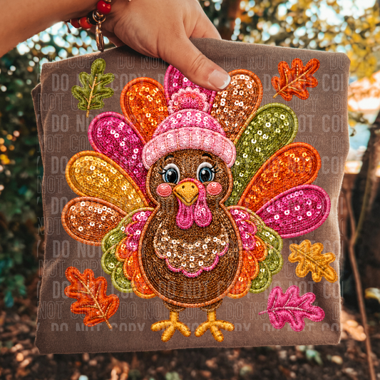 Fall Turkey Faux Sequin (Semi-Exclusive) 08989