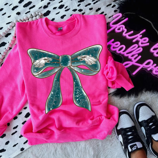 Philadelphia Eagles Coquette Bow 03634