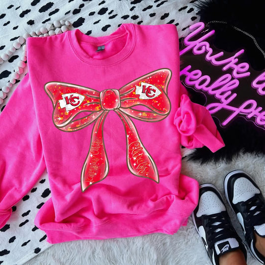 Kansas City Chiefs Coquette Bow 03633