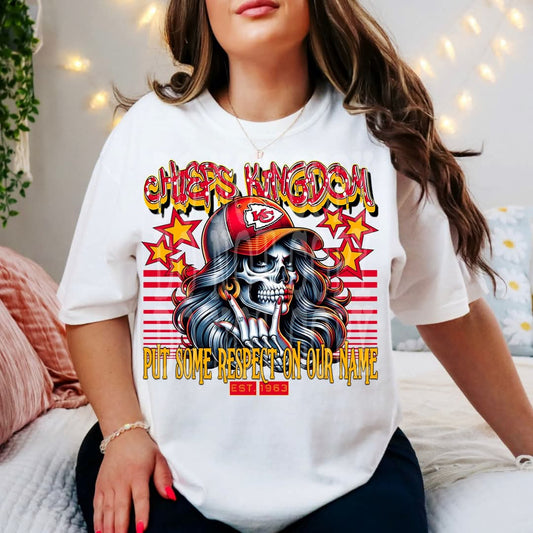 Chiefs Kingdom Put Some Respect on Our Name Skellie Skull 03306