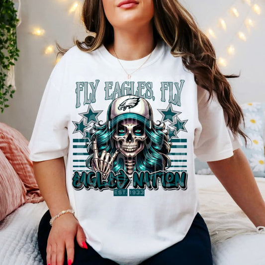 Fly Eagles Fly Eagles Nation Skellie Skull 03308