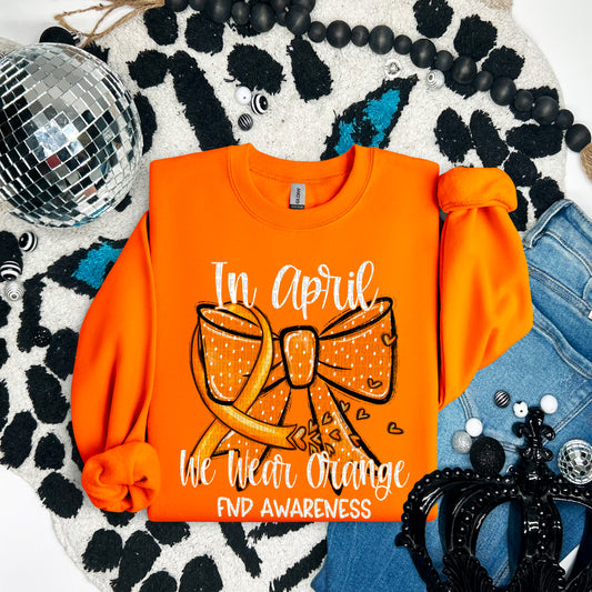 In April We Wear Orange FND Awareness White 02725
