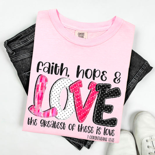 Faith Hope Love DTF Transfer 03804