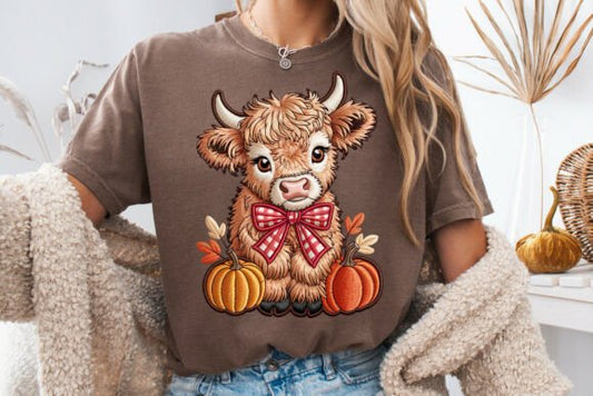 Cute Highland Cow Pumpkins 01279