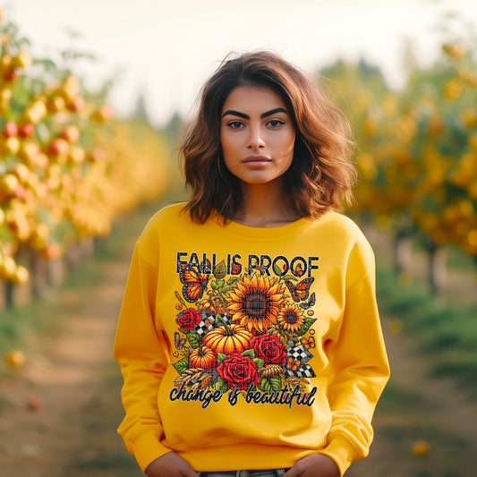 Fall Is Proof Change Is Beautiful Checkered 04715