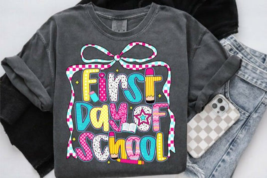 First Day of School Coquette Bow 01695