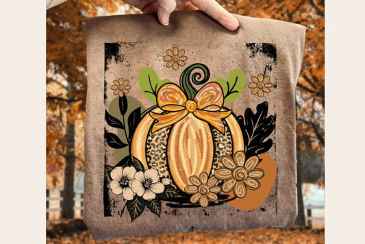 Floral Leopard Fall Pumpkin 00367