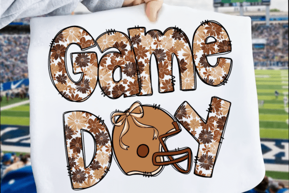 Floral Preppy Football Game Day 01257