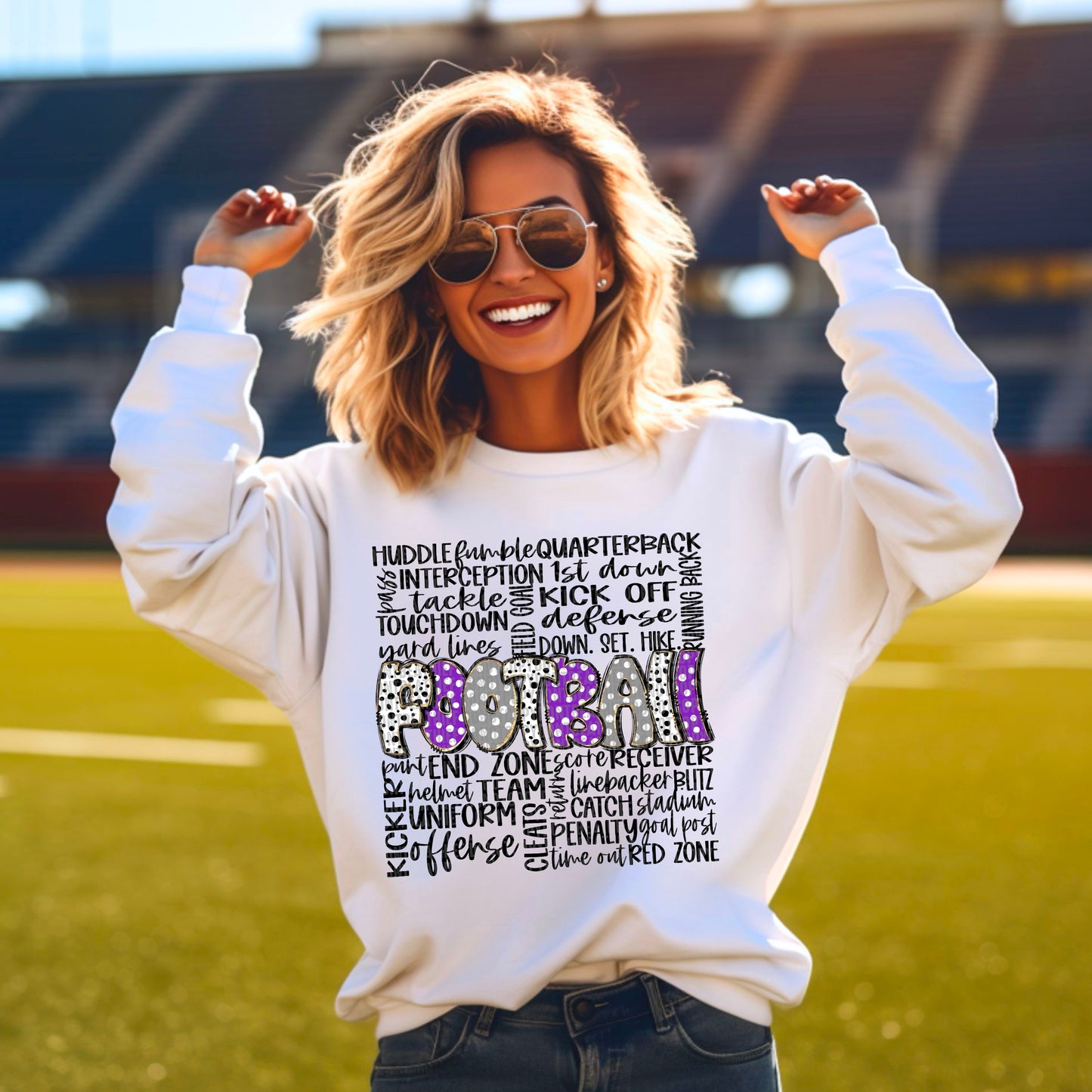 Football Doodle Word Art Dalmatian 04747