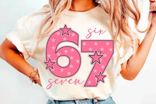 Pink Stars Six Seven 07019