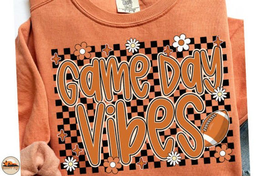 Football Game Day Vibes Checkered 01110
