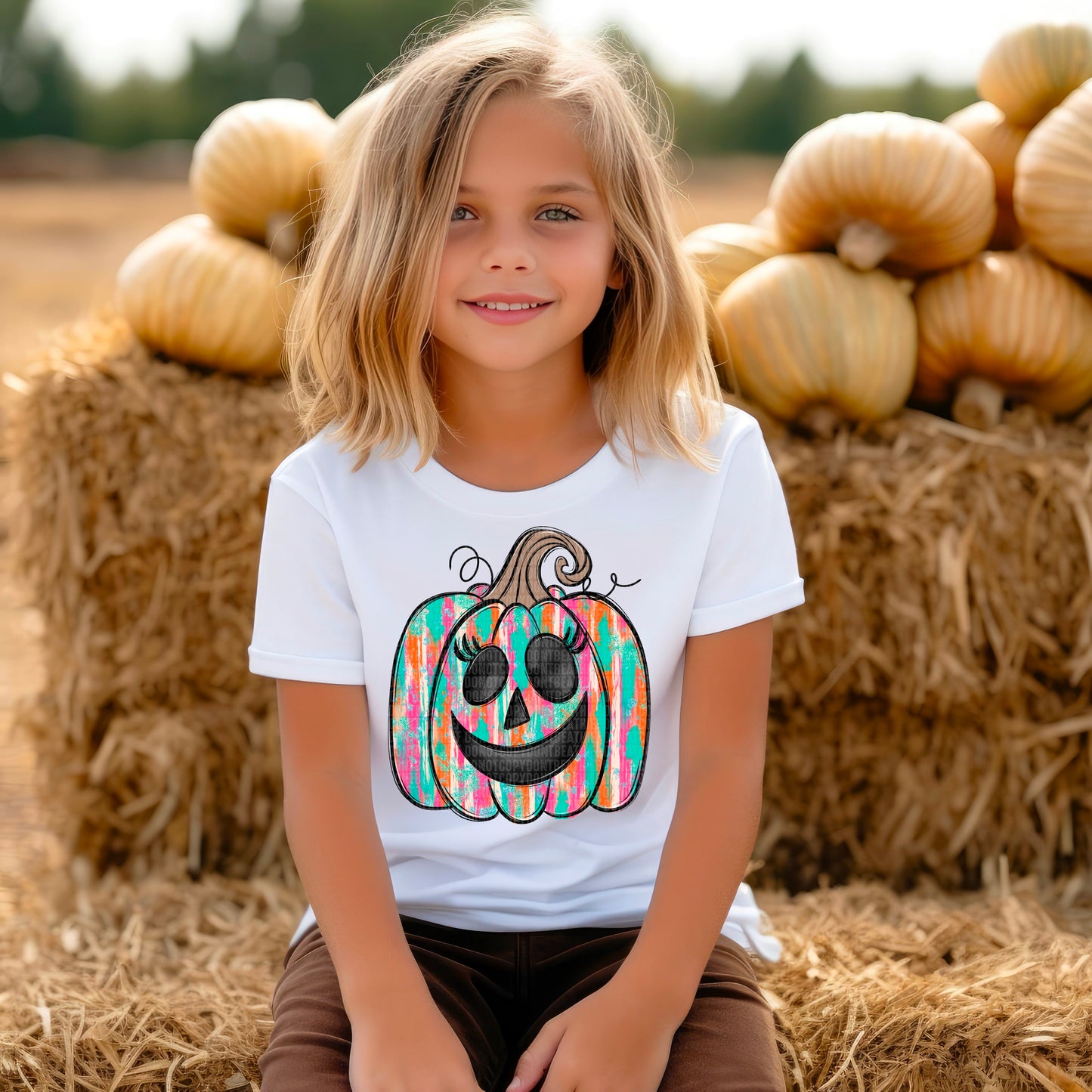 Brushstroke Pumpkin Girl 00788
