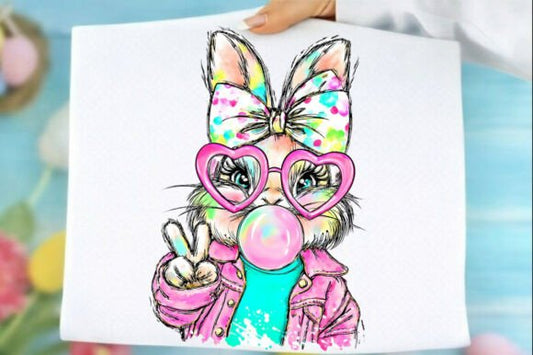 Cute Easter Bunny Gum Glasses Bow 07554