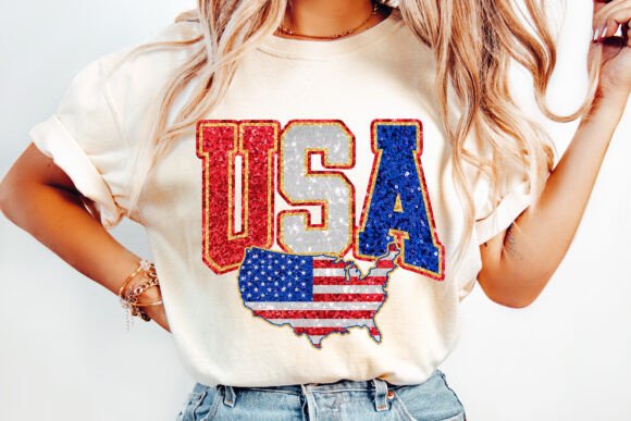 Faux Glitter USA 02066