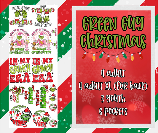 Green Guy Christmas Gang Sheet 05888