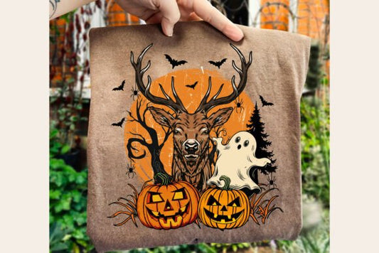 Halloween Ghost Deer Forest 00368