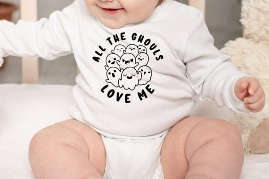 All the Ghouls Love Me Ghosts DTF Transfer 06183