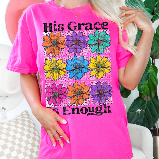 His Grace Is Enough Bright Dotted Floral 04644