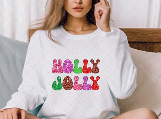 Holly Jolly DTF Transfer 05728