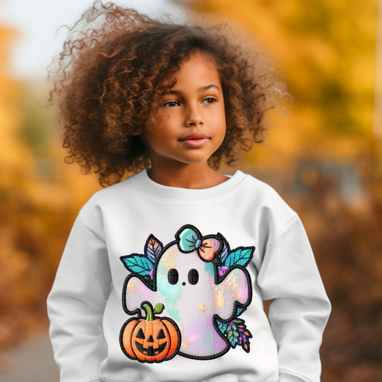 Ghost Bow Pumpkin 04703