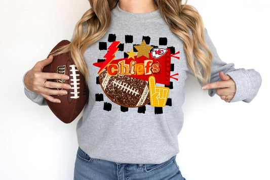 Chiefs Flag Collage Checkered 03251