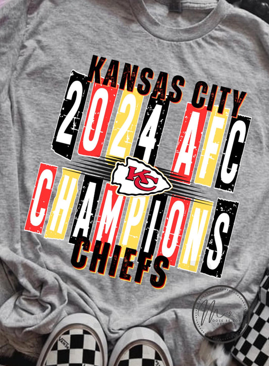 Kansas City 2024 AFC Champions Chiefs Blocked 03255
