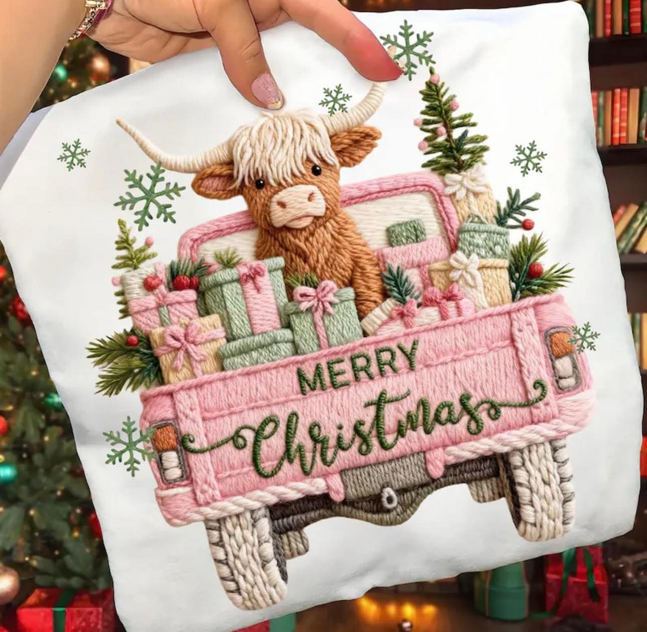 Merry Christmas Highland Faux 06770