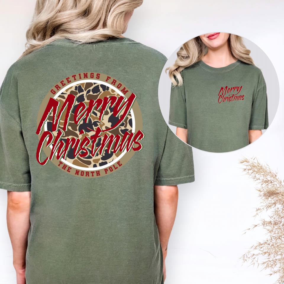 Merry Christmas Camo (POCKET INCLUDED) 07002
