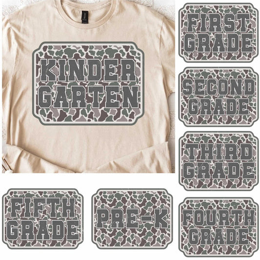 Camo Grade Levels V2 (Choose Yours) 01425