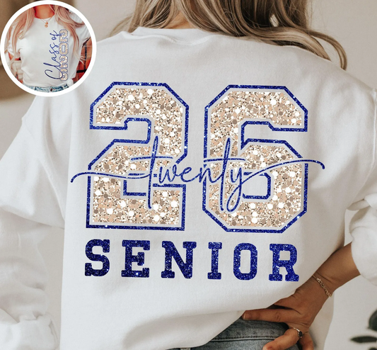 Faux Rose Gold Glitter Senior 2026 (BACK ONLY) 01416