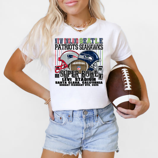 SB LX Dotted Checkered Patriots vs Seahawks 07933