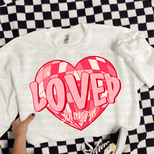 Loved Disco Heart John 3:16 03994